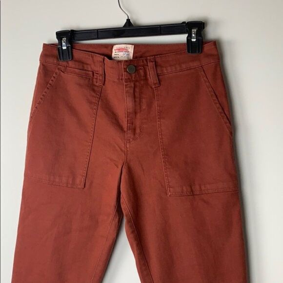 Sanctuary Fast Track Zip Chino in Rust Size 27 - Picture 4 of 11
